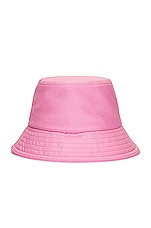 Burberry Establishment Embroidery Bucket Hat in Primrose Pink, view 3, click to view large image.