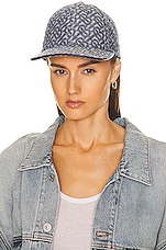Burberry Denim Hat in Denim Blue, view 2, click to view large image.