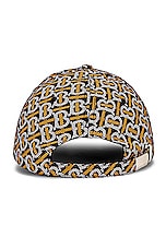 Burberry Embossed TB Monogram Baseball Cap in Grey IP Pattern, view 3, click to view large image.