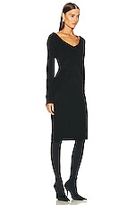 Burberry Orietta Midi Dress in Black, view 2, click to view large image.