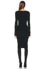 Burberry Orietta Midi Dress in Black, view 3, click to view large image.