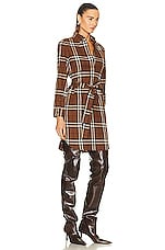Burberry Sexy Jersey Check C8 Dress in Dark Birch Brown IP, view 3, click to view large image.