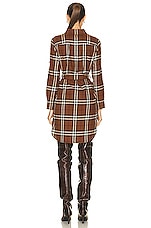 Burberry Sexy Jersey Check C8 Dress in Dark Birch Brown IP, view 4, click to view large image.