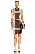 Burberry Maci Short Sleeve Dress in Dark Birch Brown, view 1, click to view large image.