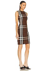 Burberry Maci Short Sleeve Dress in Dark Birch Brown, view 2, click to view large image.