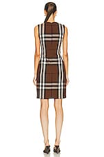 Burberry Macy Short Sleeve Dress in Dark Birch Brown, view 3, click to view large image.