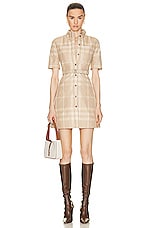 Burberry Shirt Dress in Soft Fawn IP Check, view 1, click to view large image.