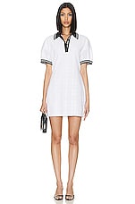 Burberry Eloisa Polo Shirt Dress in White, view 1, click to view large image.