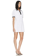 Burberry Eloisa Polo Shirt Dress in White, view 2, click to view large image.