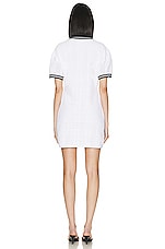 Burberry Eloisa Polo Shirt Dress in White, view 3, click to view large image.