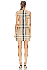 Burberry Maci Dress in Archive Beige IP Check, view 3, click to view large image.