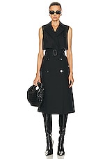 Burberry Trench Dress in Black, view 4, click to view large image.