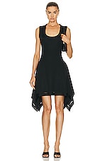 Burberry Draped Sleeveless Dress in Black, view 1, click to view large image.