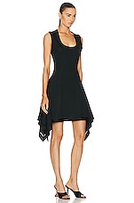 Burberry Draped Sleeveless Dress in Black, view 2, click to view large image.