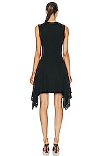 Burberry Draped Sleeveless Dress in Black, view 3, click to view large image.