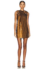 Burberry Anais Mini Dress in Dark Birch Brown, view 1, click to view large image.