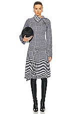 Burberry Long Sleeve Dress in Monochrome, view 1, click to view large image.