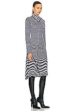 Burberry Long Sleeve Dress in Monochrome, view 2, click to view large image.