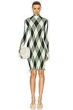 Burberry Long Sleeve Dress in Ivy Pattern, view 1, click to view large image.