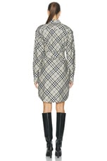 Burberry Belted Shirt Dress in Lichen IP Check, view 3, click to view large image.