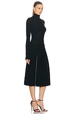 Burberry Turtleneck Midi Dress in Black, view 2, click to view large image.