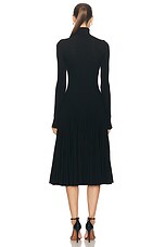 Burberry Turtleneck Midi Dress in Black, view 3, click to view large image.