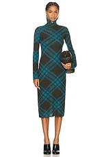 Burberry Turtleneck Midi Dress in Snug IP Check, view 1, click to view large image.