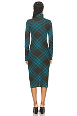 Burberry Turtleneck Midi Dress in Snug IP Check, view 3, click to view large image.