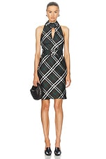 Burberry High Neck Mini Dress in Snug IP Check, view 1, click to view large image.