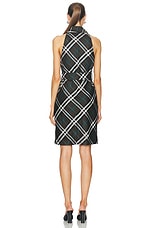 Burberry High Neck Mini Dress in Snug IP Check, view 4, click to view large image.