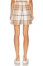Burberry Tawney Short in Frosted White Check, view 3, click to view large image.