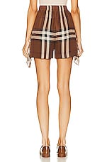 Burberry Chiara Check Short in Dark Birch Brown Check, view 3, click to view large image.