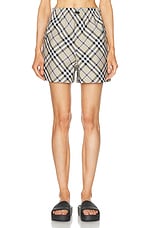 Burberry Elastic Waist Short in Lichen IP Check, view 1, click to view large image.