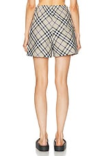 Burberry Elastic Waist Short in Lichen IP Check, view 3, click to view large image.
