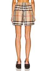 Burberry Tawney Short in Archive Beige IP Check, view 3, click to view large image.