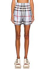 Burberry Tawney Short in Pale Blue IP Check, view 1, click to view large image.