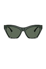 Burberry Cat Eye Sunglasses in Green, view 1, click to view large image.