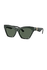 Burberry Cat Eye Sunglasses in Green, view 2, click to view large image.