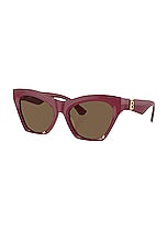 Burberry Cat Eye Sunglasses in Bordeaux, view 2, click to view large image.