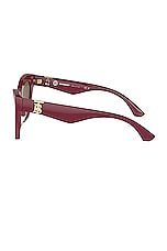 Burberry Cat Eye Sunglasses in Bordeaux, view 3, click to view large image.