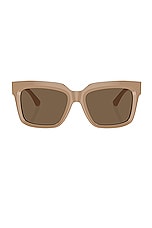 Burberry Square Sunglasses in Beige, view 1, click to view large image.