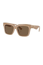 Burberry Square Sunglasses in Beige, view 2, click to view large image.