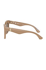 Burberry Square Sunglasses in Beige, view 3, click to view large image.