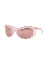 Burberry Oval Sunglasses in Pink, view 2, click to view large image.