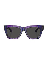 Burberry Square Sunglasses in Purple, view 1, click to view large image.