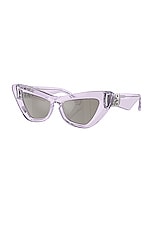 Burberry Cat Eye Sunglasses in Violet, view 2, click to view large image.