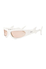 Burberry Wave Sunglasses in White, view 1, click to view large image.