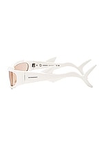 Burberry Wave Sunglasses in White, view 3, click to view large image.