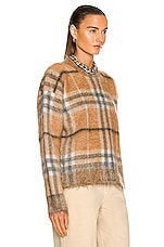 Burberry Naima Check Sweater in Dusty Caramel, view 2, click to view large image.