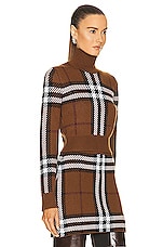 Burberry Kerry Crop Sweater in Dark Birch Brown, view 2, click to view large image.
